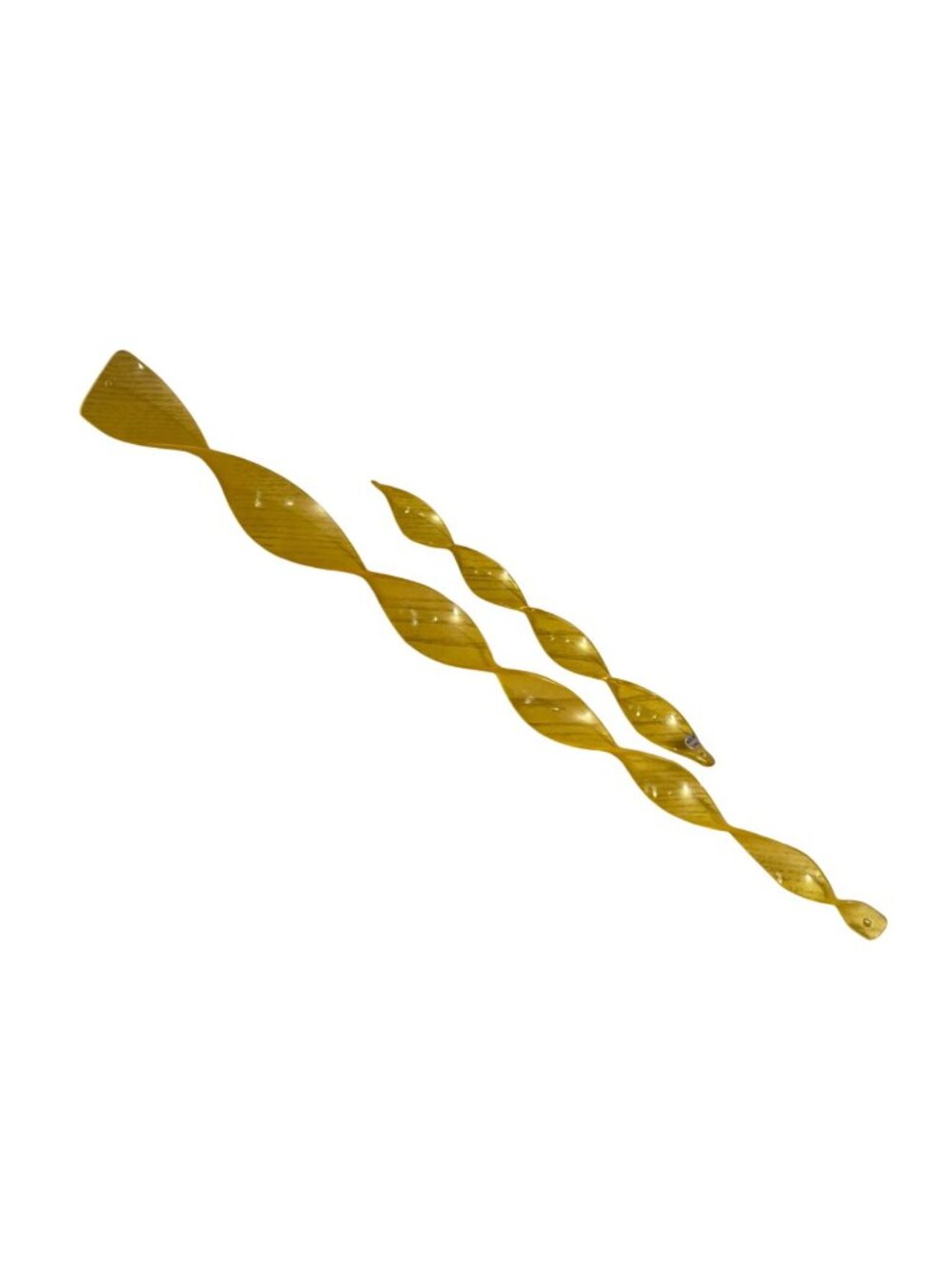 Yellow Windsicle Spiral Twister Acrylic Hanging Wind Spinner Fairies Set of 2